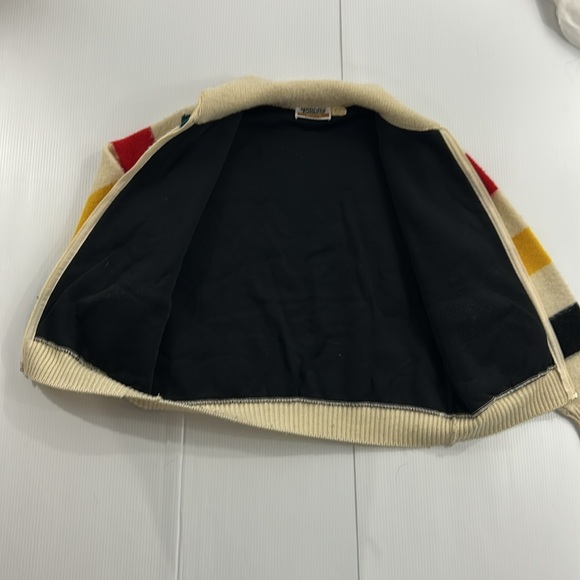 Rare Find! Striped Multicolor Wool Teddy Jacket - Picture 7 of 8